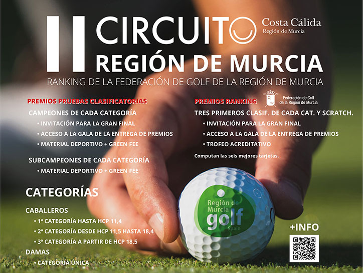 II Circuito de Golf Región de Murcia. La unión hace la fuerza. AEGOLF+FGRM+ITREM